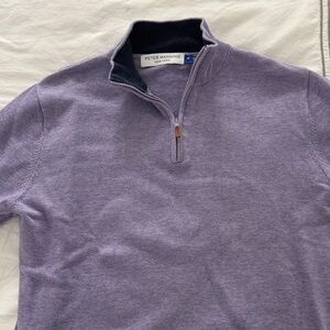 Peter Manning New York Lavender Quarter-Zip Sweater